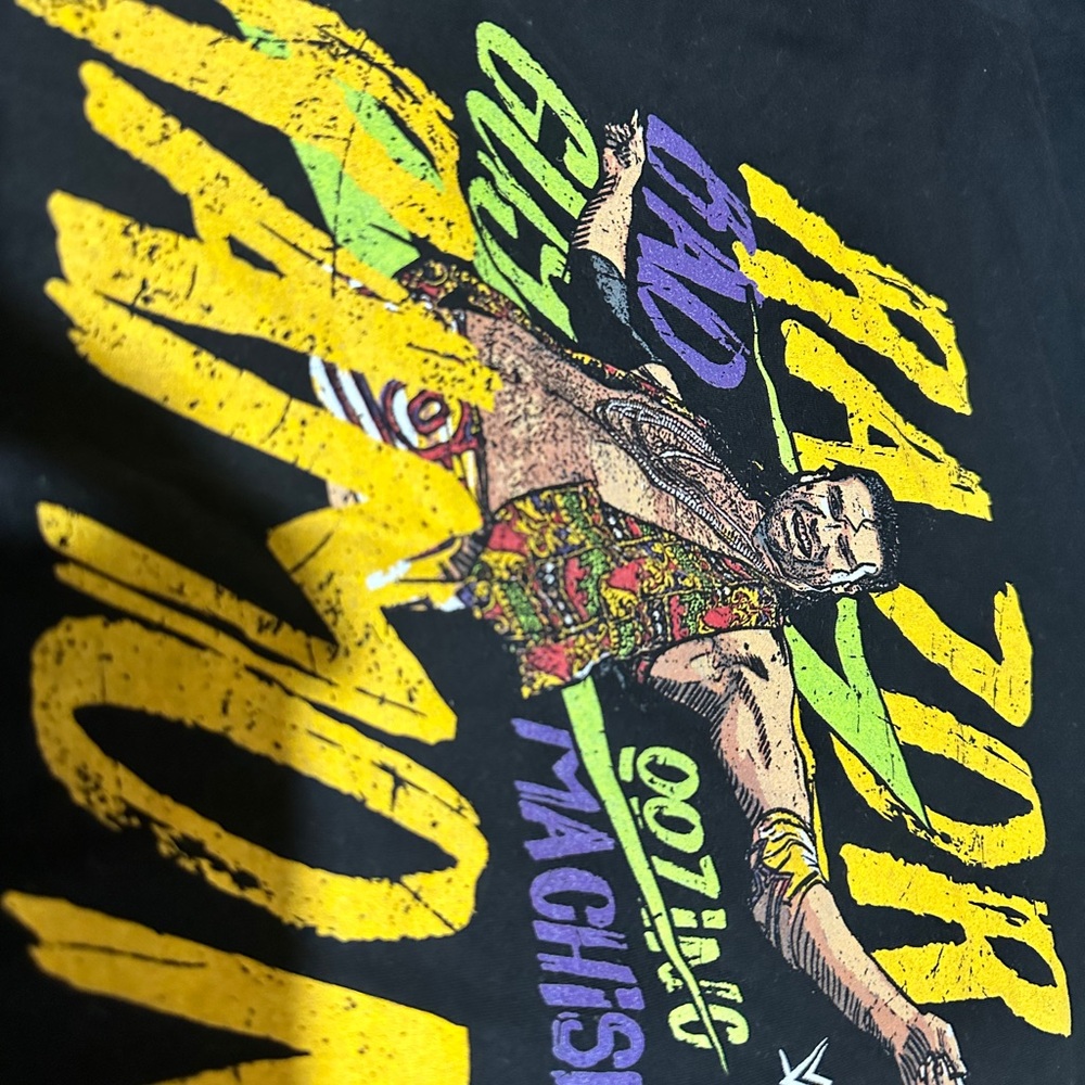 WWE Razor Ramon Black Tee with Yellow and Purple Graphics - Picture 3 of 6